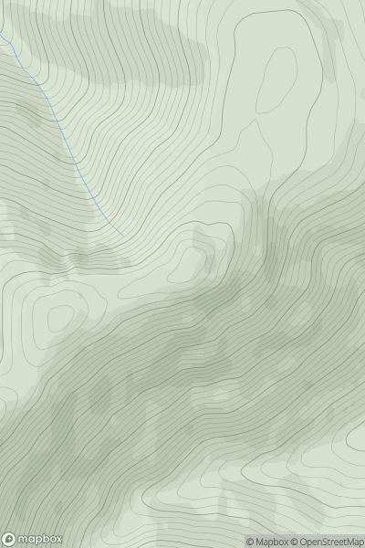 Thumbnail image for Cruachan Beag [Mull and Nearby Islands] [NM578338] showing contour plot for surrounding peak